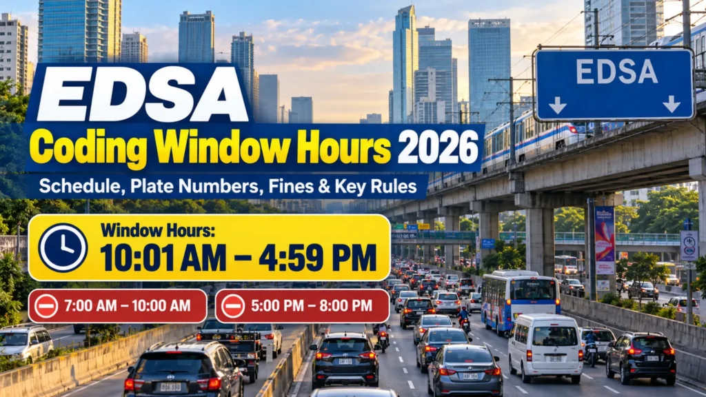 EDSA Coding Window Hours 2026: Schedule, Rules & Fines Guide